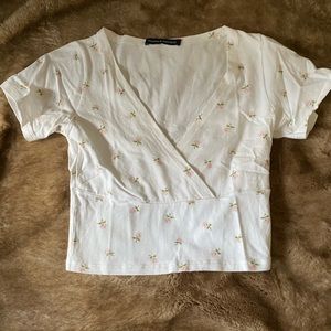 Brandy Melville floral crop top